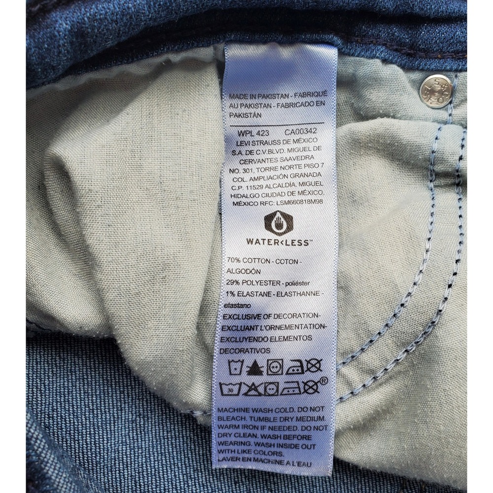 Signature Levi Strauss Womens 16 Short Mid Rise Bootcut Jeans Dark Wash Western - Picture 8 of 10